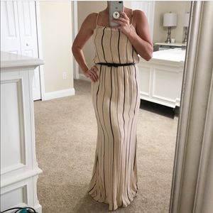 NWT Shop Hope’s Tan and Black Striped Maxi